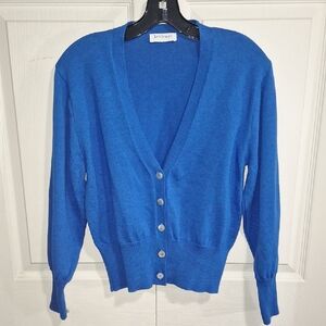 Kettlewell Women's Royal Blue Cardigan - S - Cotton / Cashmere